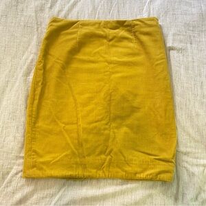 Anthropologie Corduroy Pencil Skirt | Size 4 | Yellow